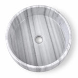 Silindir Lavabo — Gri Çizgili, 40 cm — stüdyo görünümü