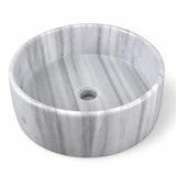 Silindir Lavabo — Gri Çizgili, 40 cm — stüdyo görünümü