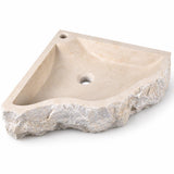 Köşeli Lavabo — Ham Kaya Tabanlı, 45 cm — stüdyo görünümü