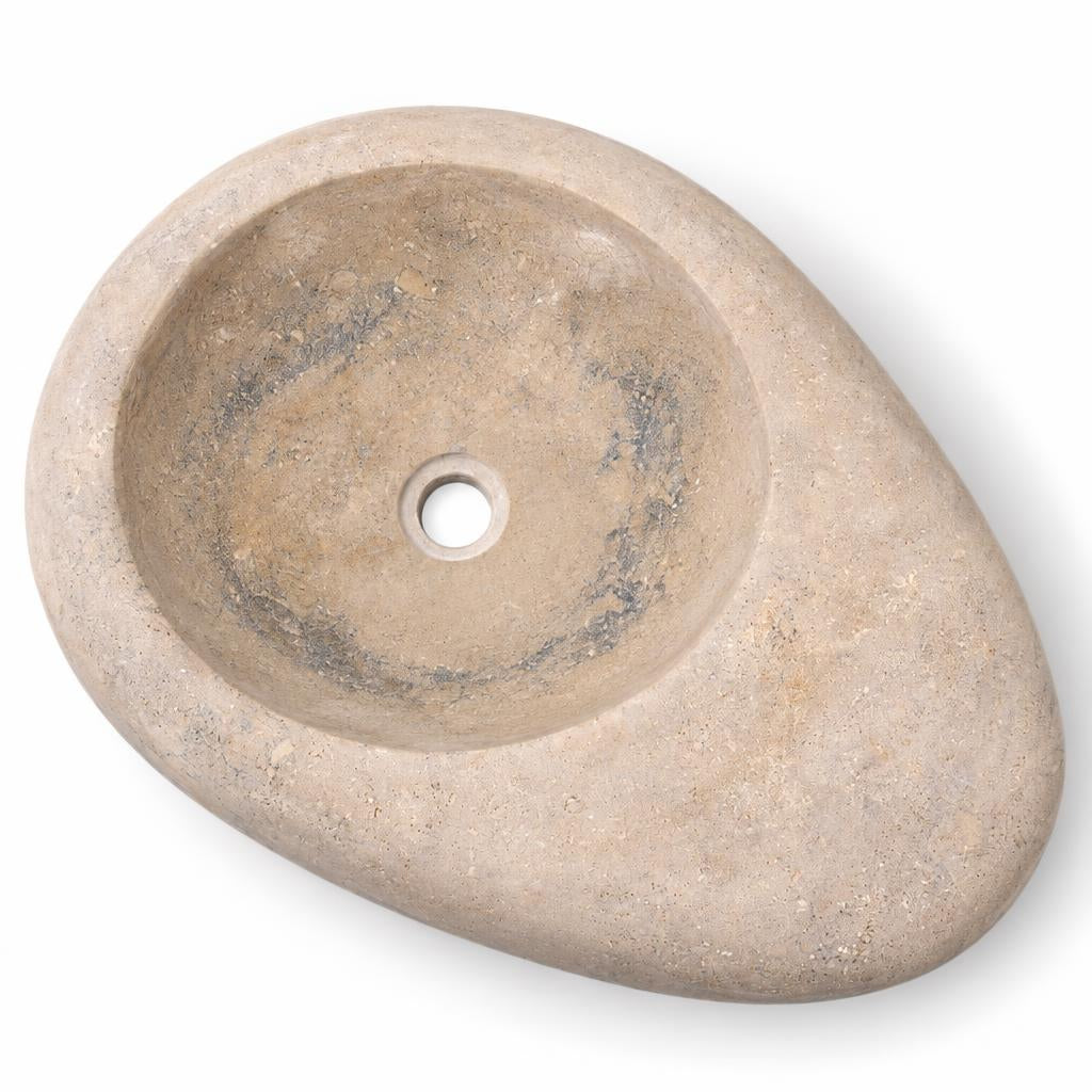 Organik Form Lavabo — Kum Beji, 64 cm — stüdyo görünümü