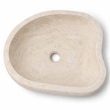 Kalp Formlu Lavabo — Açık Bej, 42 cm — stüdyo görünümü