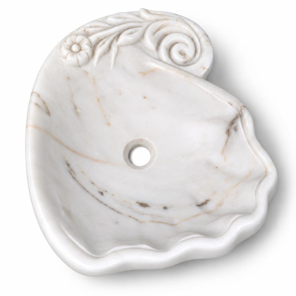 Dalgalı Kenarlı Lavabo — Beyaz, 41 cm — stüdyo görünümü
