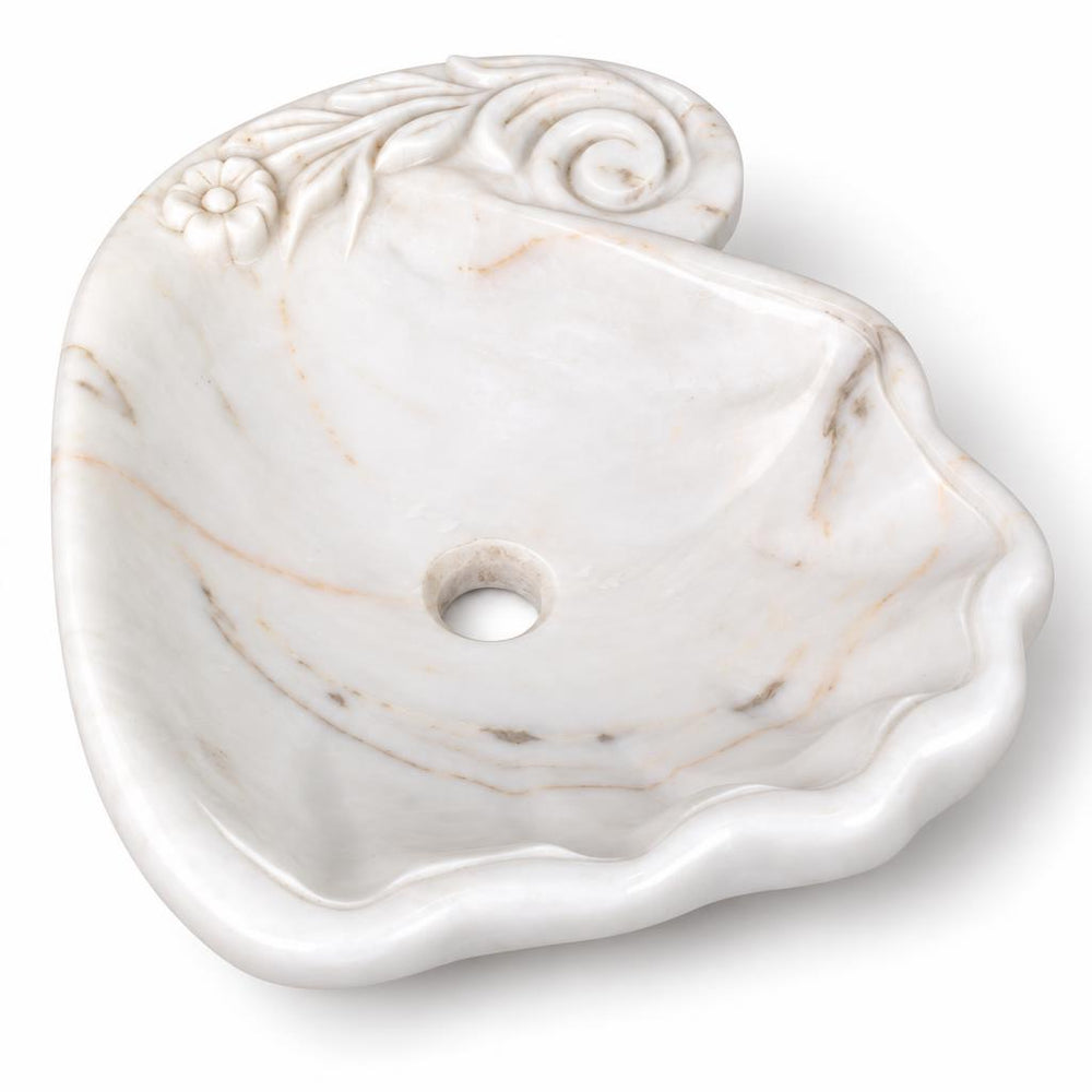 Dalgalı Kenarlı Lavabo — Beyaz, 41 cm — stüdyo görünümü