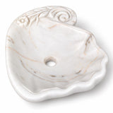 Dalgalı Kenarlı Lavabo — Beyaz, 41 cm — stüdyo görünümü