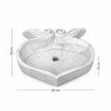 Lavabo DSF0986 ölçü görseli — genişlik 44 cm × derinlik 50 cm × yükseklik 15 cm