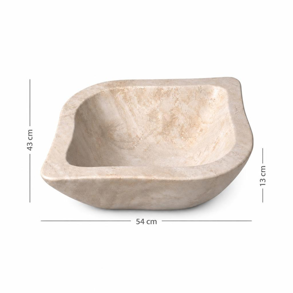 Lavabo DSF1672 ölçü görseli — genişlik 54 cm × derinlik 43 cm × yükseklik 13 cm