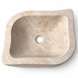 Köşeli Lavabo — Açık Bej, 54 cm — stüdyo görünümü