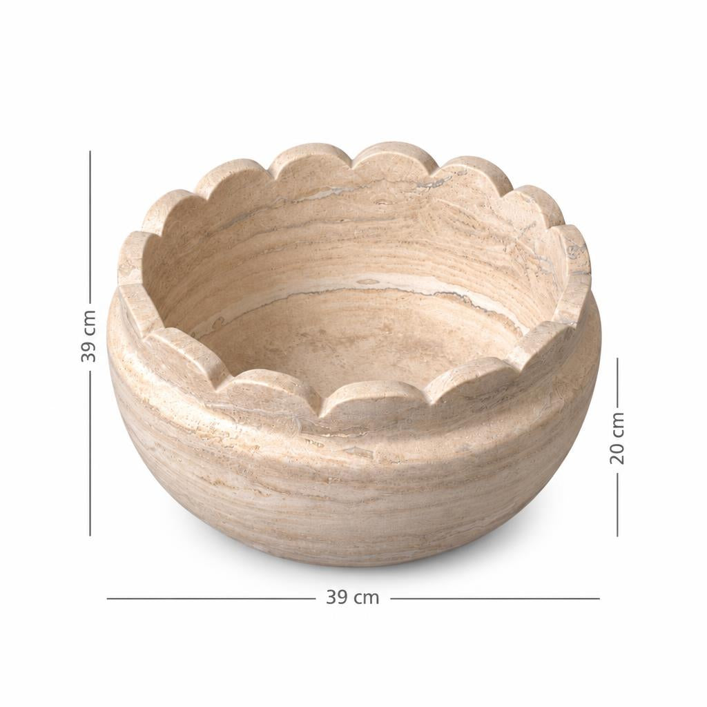 Lavabo DSF1679 ölçü görseli — genişlik 39 cm × derinlik 39 cm × yükseklik 20 cm