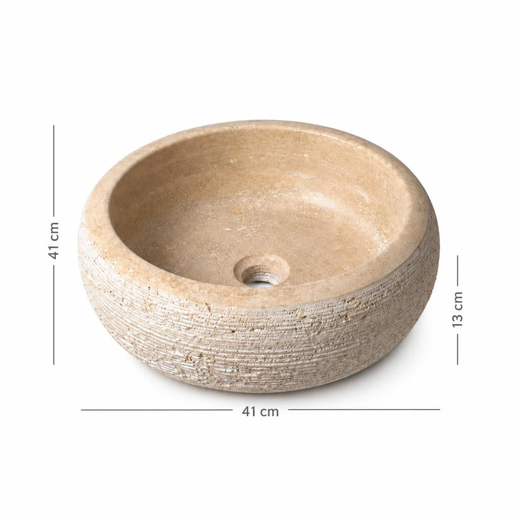 Lavabo DSF1687 ölçü görseli — genişlik 41 cm × derinlik 41 cm × yükseklik 13 cm