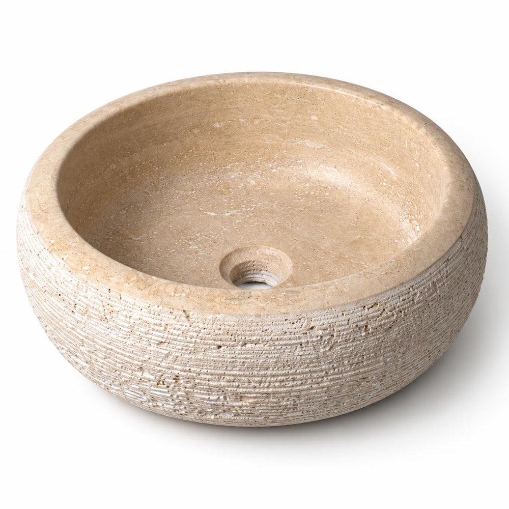 Silindir Lavabo — Dokulu Dış Yüzeyli, 41 cm — stüdyo görünümü