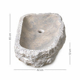 Lavabo DSF1690 ölçü görseli — genişlik 42 cm × derinlik 65 cm × yükseklik 12 cm