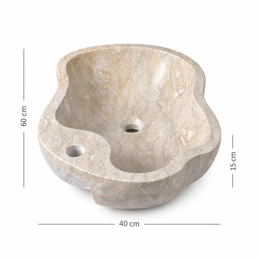 Lavabo DSF1719 ölçü görseli — genişlik 40 cm × derinlik 60 cm × yükseklik 15 cm