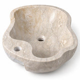 Çiçek Formlu Lavabo — Bej, 40 cm — stüdyo görünümü