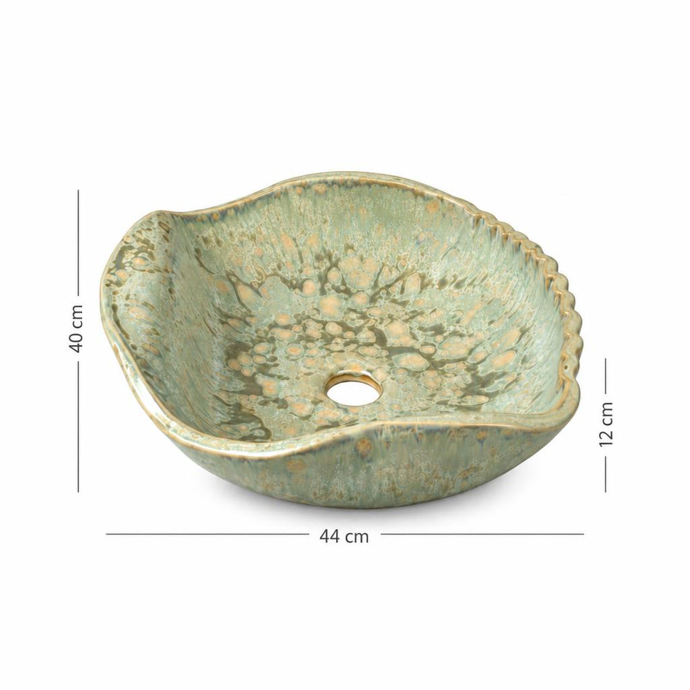 Lavabo DSF1723 ölçü görseli — genişlik 44 cm × derinlik 40 cm × yükseklik 12 cm