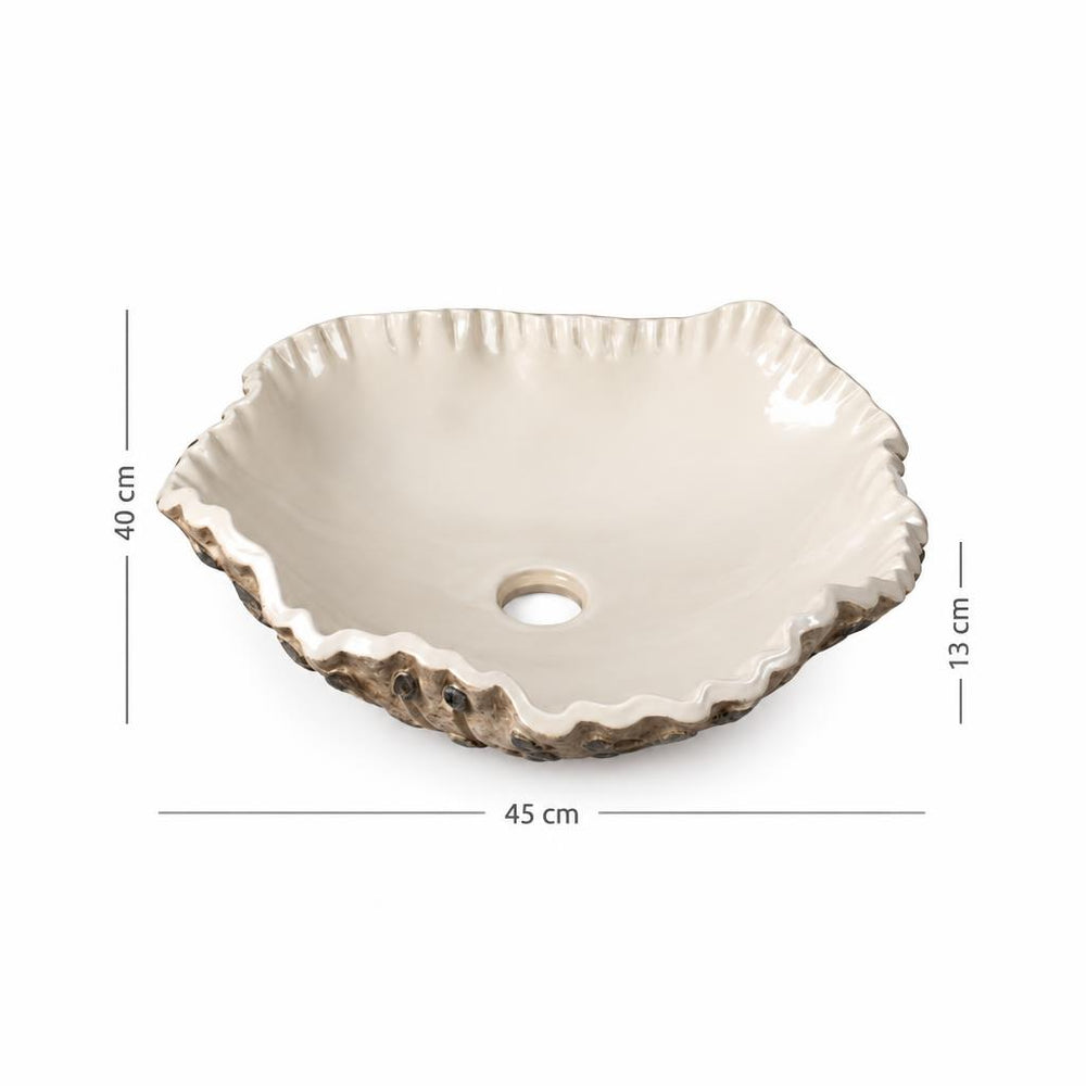 Lavabo DSF1727 ölçü görseli — genişlik 45 cm × derinlik 40 cm × yükseklik 13 cm
