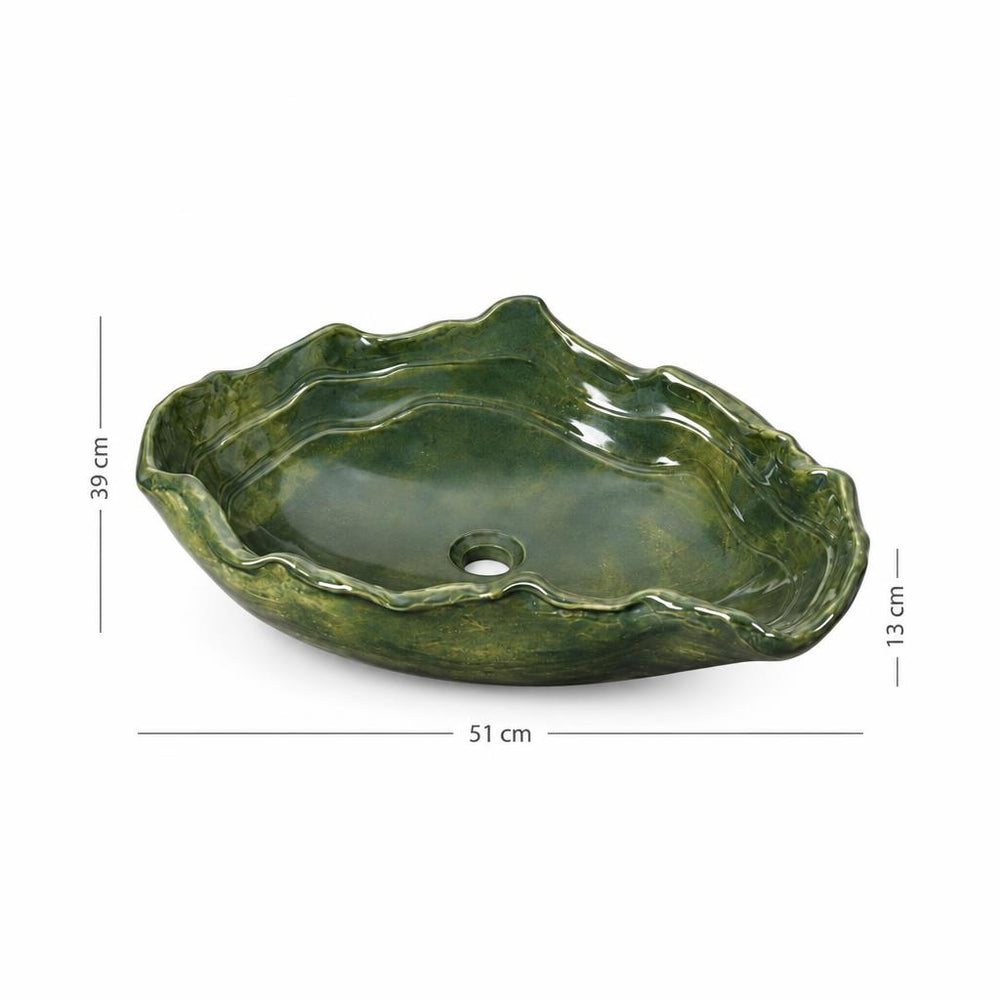 Lavabo DSF1731 ölçü görseli — genişlik 51 cm × derinlik 39 cm × yükseklik 13 cm