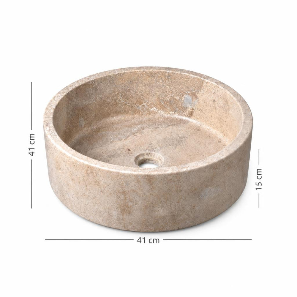 Lavabo DSF1734 ölçü görseli — genişlik 41 cm × derinlik 41 cm × yükseklik 15 cm