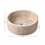 Lavabo DSF1734 ölçü görseli — genişlik 41 cm × derinlik 41 cm × yükseklik 15 cm