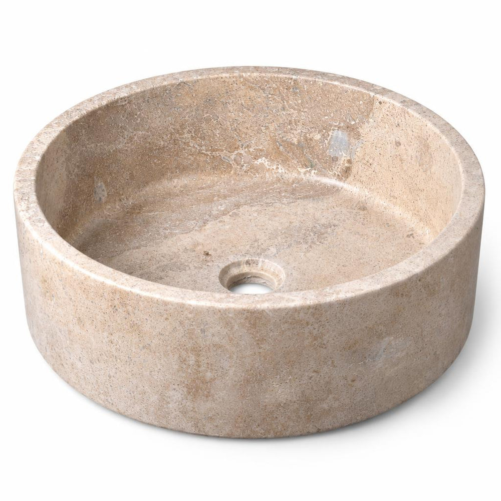 Silindir Lavabo — Bej, 41 cm — stüdyo görünümü