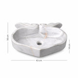 Lavabo DSF1742 ölçü görseli — genişlik 43 cm × derinlik 56 cm × yükseklik 14 cm