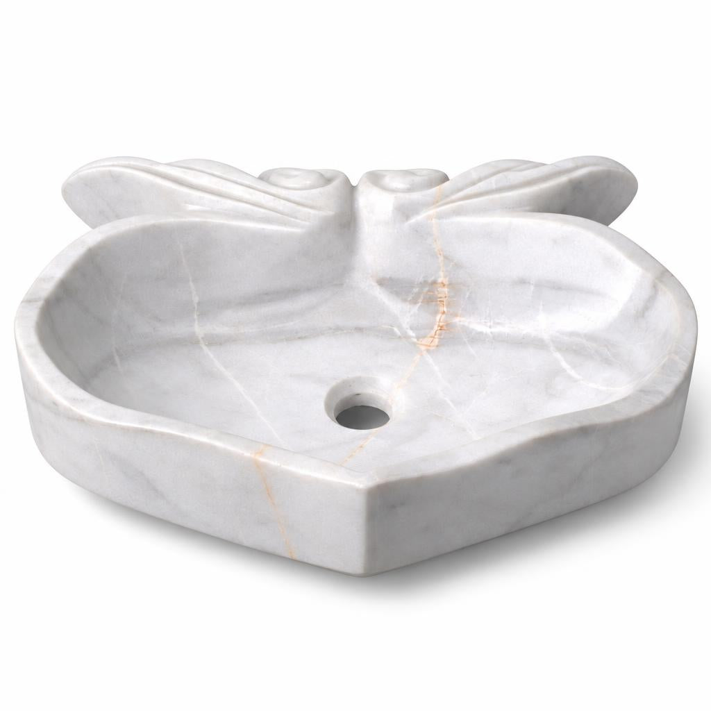 Çiçek Formlu Lavabo — Açık Gri, 43 cm — stüdyo görünümü